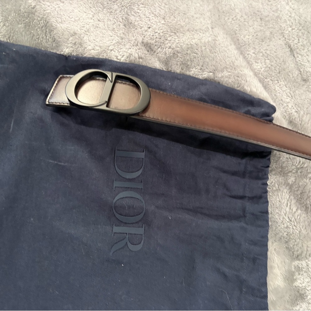 Dior Men's Black and Brown Leather Belt Bag